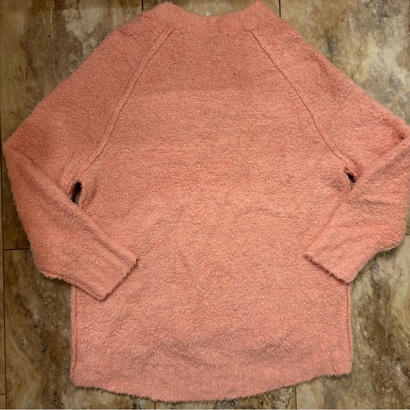 NWOT Free People Teddy Sweater Tunic In Pale Rosette Women’s Medium - Picture 11 of 12